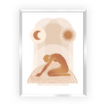 Obraz Yoga Figures II 30x40cm copper