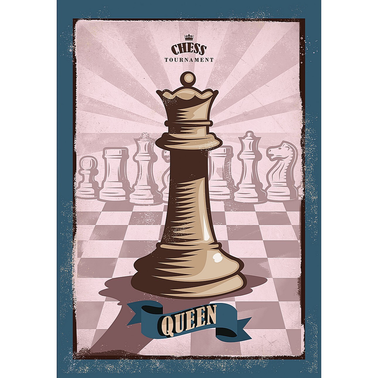 sq1290 - 2026-07-28T153406.899 Obraz na płótnie Vintage Chess II - obrazek 1